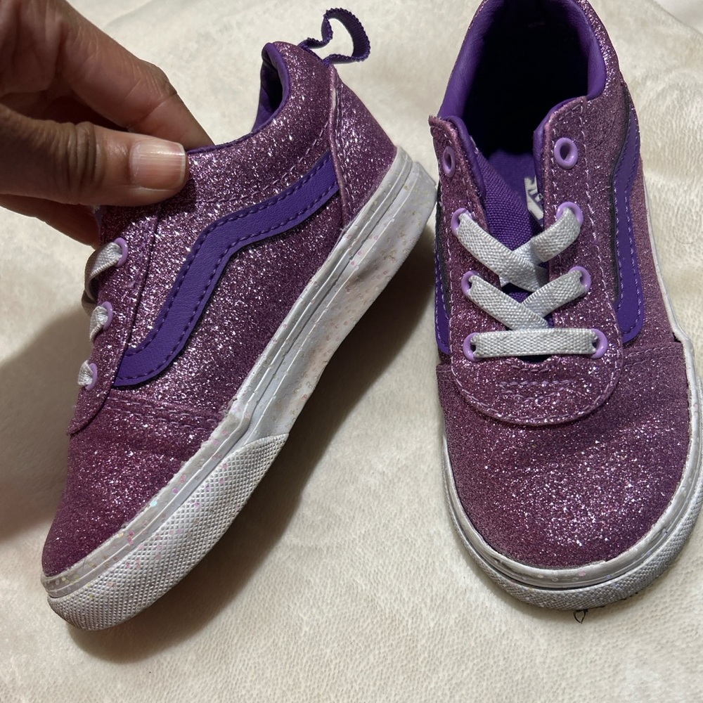 Sparkly purple VANS shoes